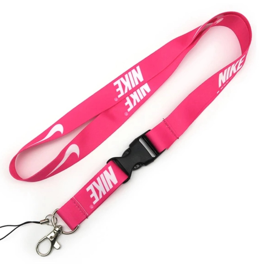 NIKE Pink and white Nike lanyard with swoosh!